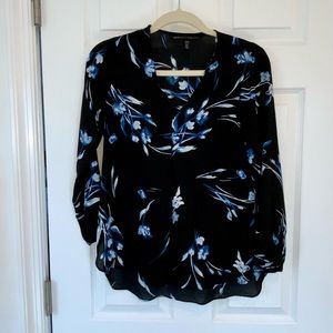 White House Black Market floral long sleeve top - Size XXSP